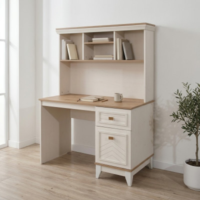 Schreibtisch Schrank Computertisch Weiß Büromöbel Holz Tisch Regale