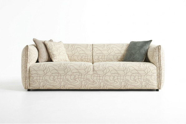 Dreisitzer Sofa 3 Sitzer Beige Stoffsofa Stoff Modern Polstersofa Neu