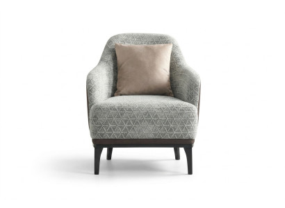 Ohrensessel Sessel Einsitzer 1 Sitzer Stoffsessel Grau Design Modern