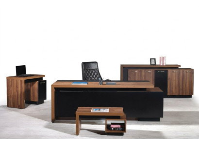 Büromöbel Komplettbüro Schreibtisch Büro Bürotisch 4tlg Holz Schwarz