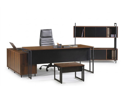 Büromöbel Komplettbüro Eckbürotisch Büro Bürotisch 3tlg Holz Braun