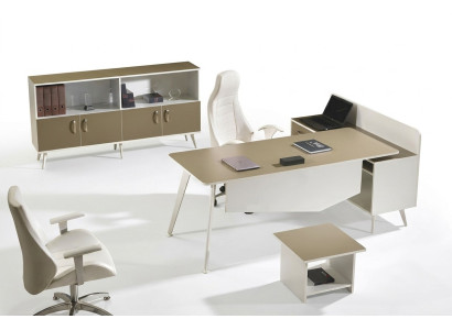 Moderne Eckbürotisch Arbeitszimmermöbel Weiß Büro 3tlg Holz Set Gruppe