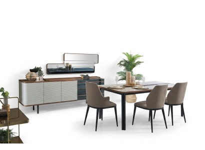 Esszimmer Garnitur Essgruppe Esszimmermöbel Essecke Set 7tlg Holz Weiß