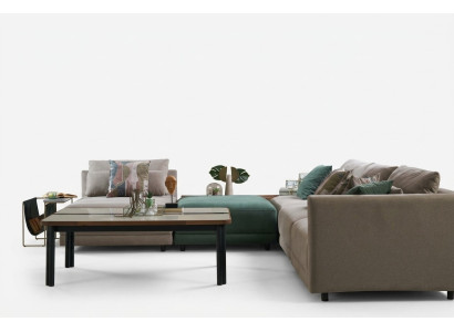 Ecksofa L Form Sofa Wohnlandschaft Stoffsofa Polstersofas Beige Design