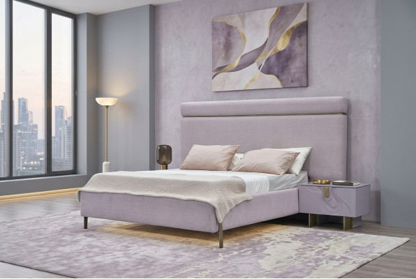 Doppelbett Komplette Schlafzimmermöbel Bett Rosa Luxus Set 3tlg Holz