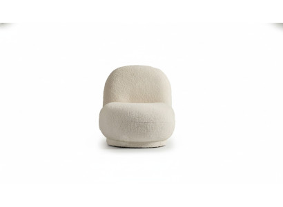 Sessel Cocktailsessel Moderne Weiß Polster Stoff Sitzer Einsitzer