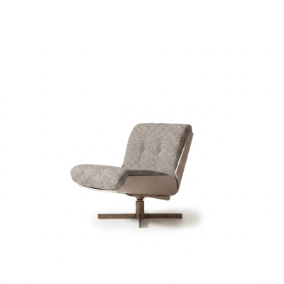 Drehstuhl Sessel Stoff Sitzer Einsitzer Grau Wohnzimmer Clubsessel