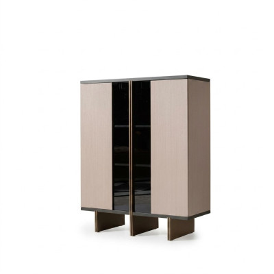 Barschrank Bar Vitrine Schrank Holz Wohnzimmer Weinschrank Modern