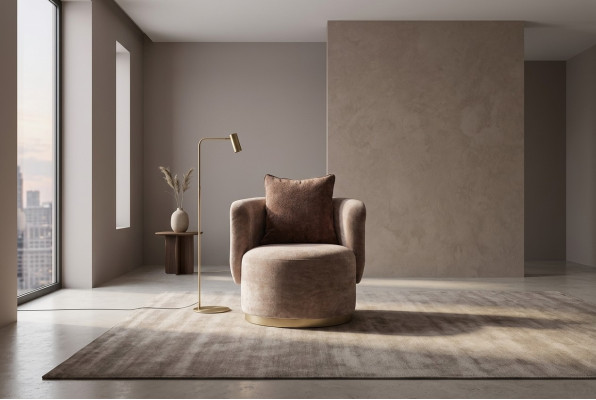 Sessel Relaxsessel Moderne Beige Polster Stoff Sitzer Einsitzer Design