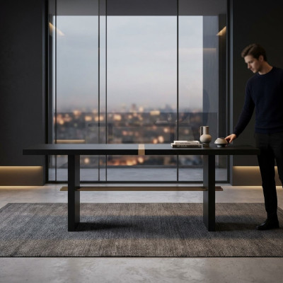 Esstisch Esszimmertisch Tisch Esszimmer Holz Schwarz Esszimmermöbel