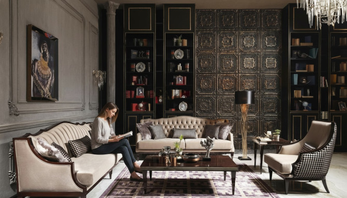 Sofagarnitur Viersitzer Dreisitzer Sessel Grau Couchtische Stoffsofa