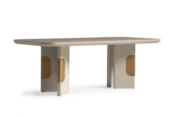Modern Esstisch Tisch Esszimmertisch Holz Essecke Beige Esszimmer Design