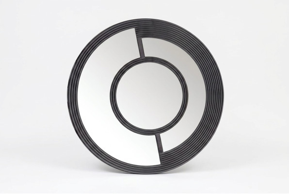 Wandspiegel Rund Speigel Dekorative Modern Design Wohnzimmer Schwarz