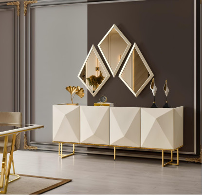 Luxus Essecke Essgruppe Esstisch Stühle Beige Set 11tlg Esszimmer