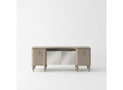 Moderne Beige Anrichte Luxuriöses Sideboard Wohnzimmer Holzschrank Neu