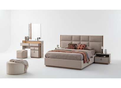 Luxus Schlafzimmermöbel Doppelbett Nachttische Grau 6tlg Schrank Bett