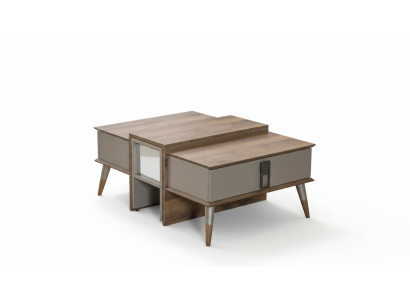 Moderner Brauner Couchtisch Kaffetisch Designer Sofatisch Beistelltisch