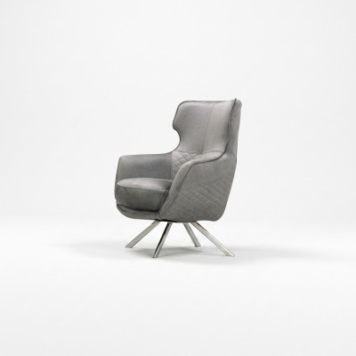 Innovativer Grauer Sessel Luxuriöser Clubsessel Wohnzimmer Lehnsessel