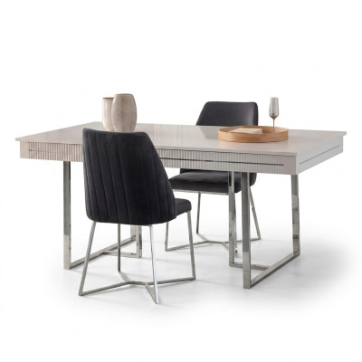 Moderne Esszimmertisch Esstisch Tisch Esszimmer Ausziehbar Holz Weiß