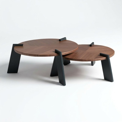 Sofatisch Couchtisch Kaffeetisch Beistelltisch Holz Braun Tisch Design