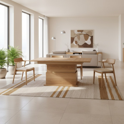 Couchtisch Ausziehbarer Esstisch Tisch Holz Braun Kaffeetisch Möbel