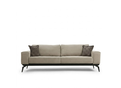 Dreisitzer Stoffsofa Polstersofa Beige Sofa Modern Stoff 3 Sitz Couch