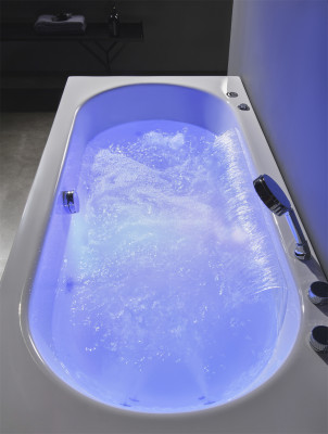 Luxus Wanne Whirlpool Sprudel Massagedüsen Badewanne Whirlwanne LED