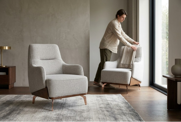 Luxuriöser Ohrensessel Exlusiver Sessel Wohnzimmer Edle Polster Möbel