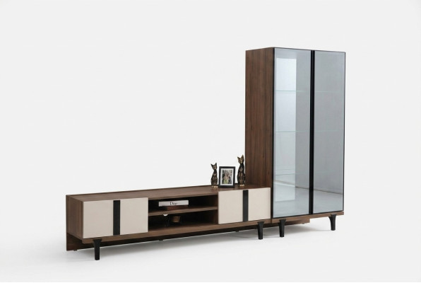 Designer Wohnzimmer Garnitur Edler TV-Ständer Luxuriöses Lowboard 2tlg