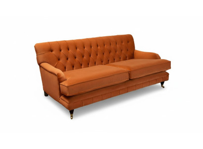 Chesterfield Design Luxus Polster Sofa Couch Sitz Garnitur Textil Neu
