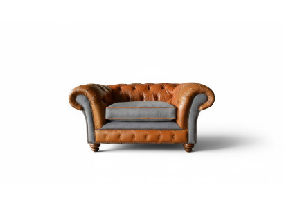 Chesterfield Sessel Design Polster Sofa Couch Sofas 1 Sitzer Textil Neu