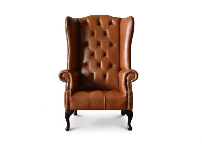 Sessel Ohrensessel Chesterfield Luxus Sitzer Wohnzimmer Braun Neu