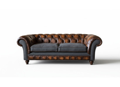 Chesterfield Design Luxus Polster Sofa Couch Sitz Wohnzimmer Leder Neu