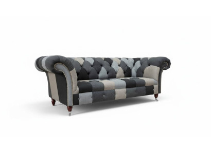 Modern Sofa 3 Sitzer Chesterfield Dreisitzer Wohnzimmer Sofas Luxus Couch Stil