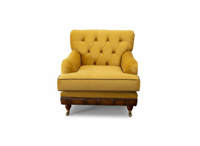 Sessel 1 Sitzer Sofas Stoff Wohnzimmer Textil Luxus Möbel Einsitzer Chesterfield