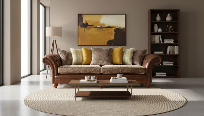 Sofa Couch 3 Sitzer Design Couch Polster Textil Klassisch Dreisitzer Neu
