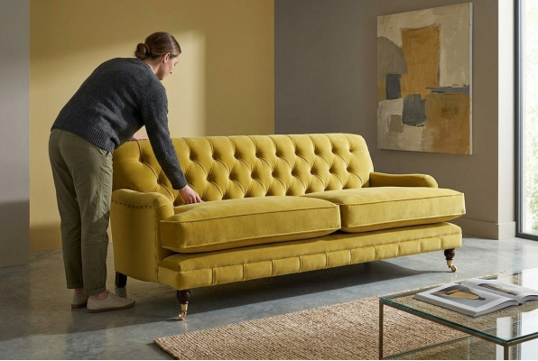 Sofa 3 Sitzer Stoff Dreisitzer Sofas Luxus Wohnzimmer Couch Textil