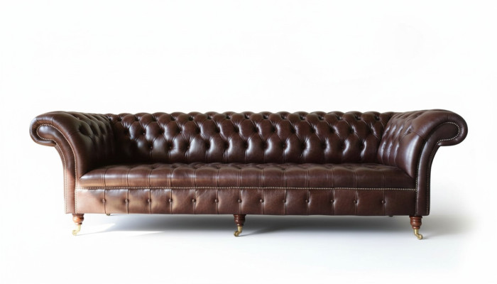 Sofa Chesterfield Couch Polster Sitz Leder Couchen Braun Designer