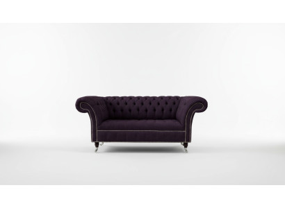 Sofa Polster Sofas Neu Sofa 2 Sitzer Design Chesterfield Stoff Couch