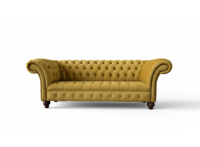 Chesterfield Gelb Sofa Polster 3 Sitzer Couchen Sitz Sofas Dreisitzer