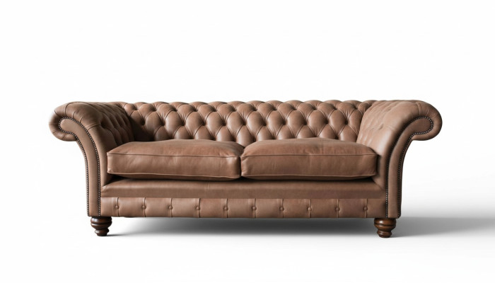 Chesterfield Sofa Design Luxus Leder Polster Klassische Sofa 3 Sitzer
