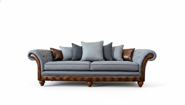 Sofa Couch Stoff Polster Sofas Couchen Wohnzimmer Design 4 Sitzer Neu