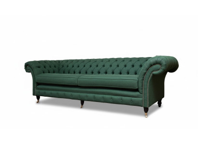 Sofa 4 Sitzer Grün Wohnzimmer Modern Design Polster Stoff Luxus