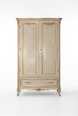 Schlafzimmer Kleiderschrank Luxus Holz Klassisch Design Möbel Beige Neu