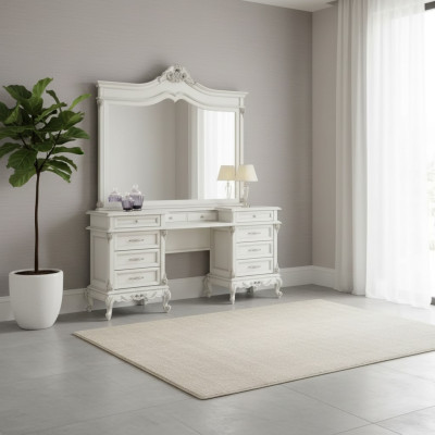 Schminktisch Spiegel Komplett Kommode Schlafzimmer 2tlg. Konsole Neu