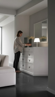 Kommode Spiegel Schrank Regal Konsole Möbel Holzschrank Italy Set 2tlg.