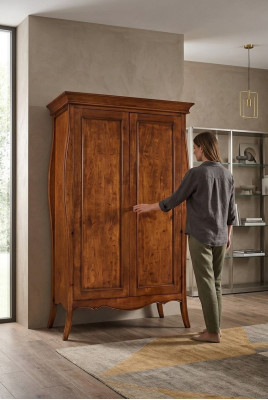 Schrank Echtholz Kleiderschrank Massive Schlafzimmer Möbel Italien Neu