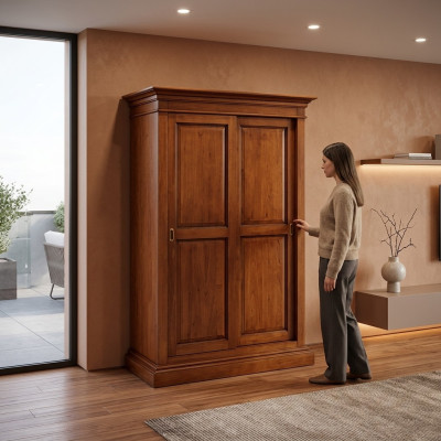 Kleiderschrank Massivholz Schlafzimmermöbel Kleiderschrank Braun Schränke