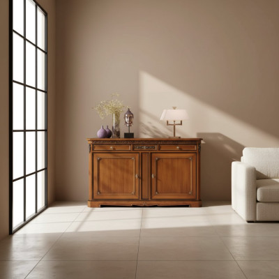 Sideboard Italienische Möbel Massiv Wohnzimmer Kommode Schrank Holz Neu