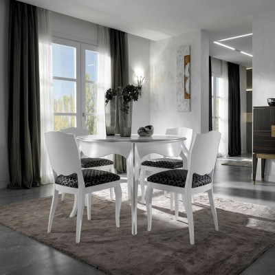 Esstisch Esszimmer Holz Weiß Rund Tisch Klassisch Italienische Möbel Tische Neu